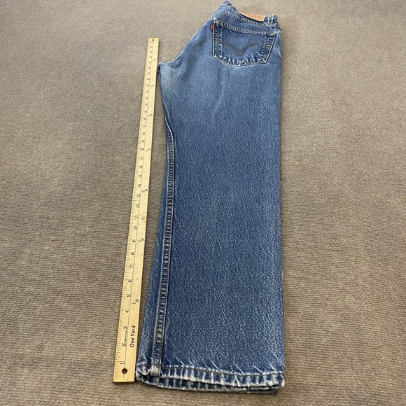 vtg Levis 505 Jeans Mens Fits 31x30 Straight Distressed Denim 90's y2k Faded - Picture 8 of 11